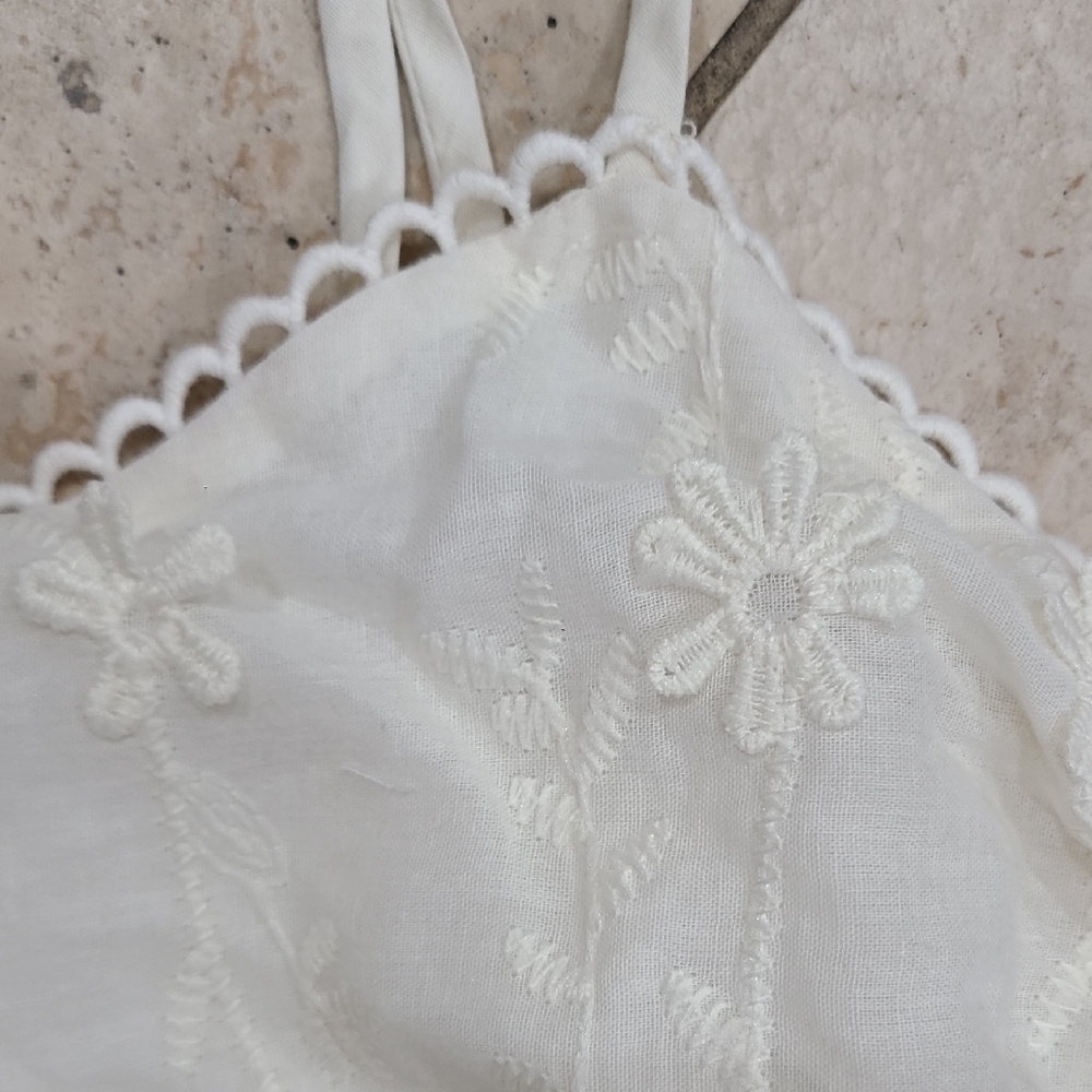 All in Favor Cream Floral Embroidered Blouse - Picture 4 of 9